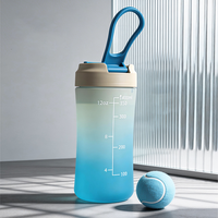 Bouteille d'eau en plastique de haute qualité 400 ml sans BPA, anti-fuite, personnalisable, avec poignée de transport