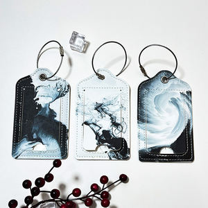 อุปกรณ์เสริมการเดินทาง ป้ายติดกระเป๋าเดินทางหนังแท้ สลักชื่อ ป้ายชื่อกระเป๋าเดินทาง สกรีนโลโก้ ปรับแต่งได้ - Product Image 5