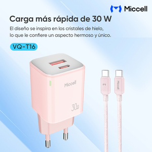 Cargador GaN Compacto Miccell <span class=keywords><strong>de</strong></span> 30W con PD y 2 Puertos USB-C para iPhone, Ideal para Viajes y Negocios - Product Image 6