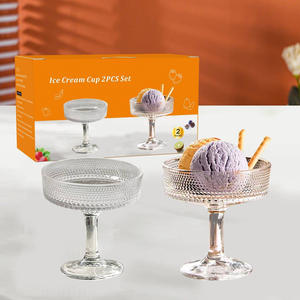 Gobelet en verre de luxe léger Crème glacée Cocktail Pudding Dessert Yogourt Coupe à vin-Outils pour gâteaux et cadeaux - Product Image 4