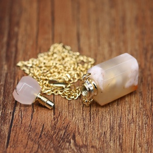 <span class=keywords><strong>Mini</strong></span> colar com pingente difusor de óleo essencial, pingente garrafa de perfume em pedra natural de 16x36mm, joia feminina, colar com óleo essencial de cristal - Product Image 3