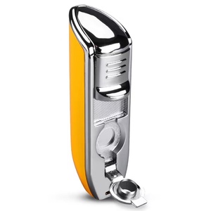 Cortador luxuoso do charuto do metal do OEM cortador e isqueiro triplo da tocha do isqueiro com cortador do charuto - Product Image 3