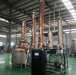 400 L directement feu chauffage <span class=keywords><strong>chinois</strong></span> <span class=keywords><strong>Baijiu</strong></span> distillé équipement cuivre colonne inoxydable Pot Vodka traitement <span class=keywords><strong>alcool</strong></span> distillateur - Product Image 1
