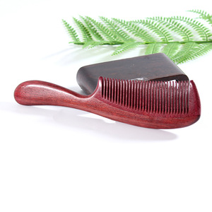 Peine para el cabello de madera de sándalo, 20 cm, hecho a mano, color sólido, boutique de alta gama para mujeres, niños y adultos - Product Image 4