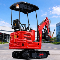 Pengiriman Gratis Mini Excavator EPA Excavator Crawler Kecil Bermesin 1 Ton 2 Ton 2.5 Ton Mesin Penggali Harga Mini Excavator Pertanian