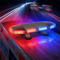 Mini barres lumineuses d'urgence à LED bleu rouge pour véhicule Barre lumineuse clignotante à LED Feux de sécurité pour montage sur le toit de la voiture