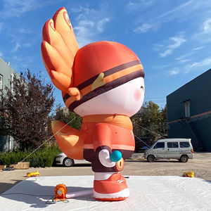 6m gigante personalizado desenhos animados inflável menino modelo publicidade exterior Cartoon inflável mascote com chama - Product Image 3