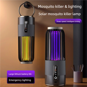2025 nouvelle lampe anti-moustiques électrique extérieure Portable 2-en-1 avec conception de contrôle <span class=keywords><strong>des</strong></span> moustiques transfrontaliers à charge solaire - Product Image 3