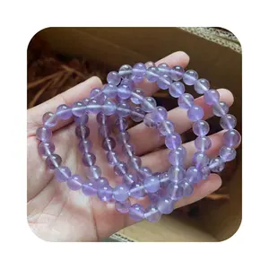 Natural High Quality Healing lovely Lavender Amethyst crystal Polished Purple gemstone quartz Bracelets For Gifts Decoration