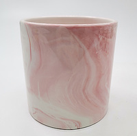 Pot de fleurs en céramique moderne de style chinois avec finition émaillée, design artisanal simple pour la décoration de bureau, la maison et le jardin