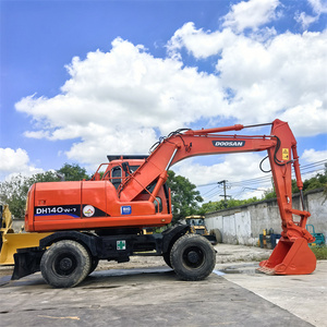 <b>Cheap</b> Sale Doosan Dh140w-7 15.1TON Used Hydraulic Wheel Excavator 2020 Model 0.6m <b>Bucket</b> 86KW Engine Powered - Product Image 2