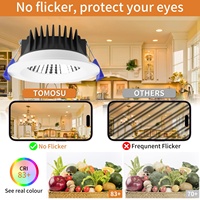 SAA certifié vers le bas lumière intérieure 3CCT encastré dimmable spot vers le bas Australie standard IP54 étanche antireflet hôtel lumière