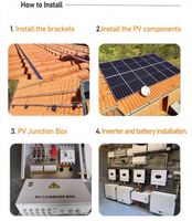 Kit de 10 kW de panneau solaire 15 kW système solaire 2000 watts 5kv 3kw système de panneau solaire sur réseau pour la maison
