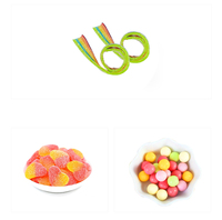 Offre Spéciale dessin animé aigre plat bonbons doux gelée sucette mélange bonbons guimauves brochettes Noël sucette gommes
