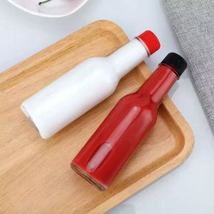 Vente <span class=keywords><strong>en</strong></span> gros de bouteilles <span class=keywords><strong>en</strong></span> <span class=keywords><strong>verre</strong></span> cylindriques de 150 ml avec bouchons à vis, sérigraphiées pour la cuisine, <span class=keywords><strong>sauce</strong></span> tomate, miel, confiture, jus de fruits, boissons - Product Image 4