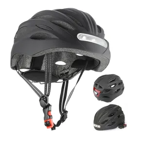 Custom Logo Stad Outdoor Zwarte Lichtgevende Klimmen Mountain Scooter Cycle Fiets Helm