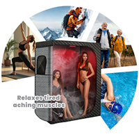 Vente chaude Sauna à vapeur portable en cèdre rouge moderne pour 2 personnes avec fenêtres en traverse pour villa et usage familial
