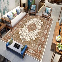 Luxuriöser Maschinengefertigter Blumen-Teppich aus Umweltfreundlichem Polyester für Gewerbliche Hotels und Wohnzimmer