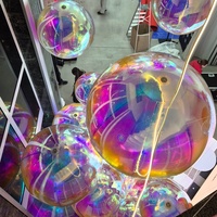 Ballon miroir géant de 100 cm, 1 m, 40 pouces pour la décoration, ballon irisé scellé, grande boule brillante, ballon miroir gonflable publicitaire