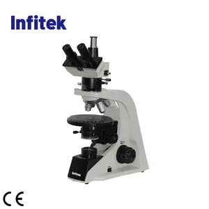 40X tek 40X 100X 400X 630X CE ile sürgülü trinoküler kafa optik polarize mikroskop