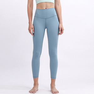 Women High Waist Seamless Quick Dry Custom Solid Yoga Pants Eco-Friendly <b>Tummy</b> <b>Control</b> Fitness Running Sport - Product Image 2