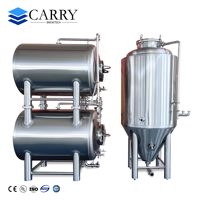 Cuve à bière horizontale personnalisée de 2000 L en acier inoxydable 304 avec isolation à couches et isolation par enveloppe alvéolée – Équipement de brassage de bière