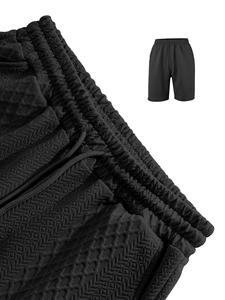 Setelan Sweatshirt Pria Kustom Setelan Olahraga Pria Kustom Setelan Kaos dan Celana Pendek Pria - Product Image 4
