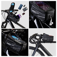 A3 TAKEZERO Sacoche de vélo étanche avec écran tactile, pare-soleil avant, sacoche de téléphone pour vélo de montagne et de route