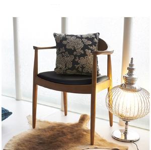 Chaises de salle à manger modernes en bois rembourrées en cuir, <span class=keywords><strong>fauteuil</strong></span> <span class=keywords><strong>Kennedy</strong></span> en bois massif pour les réunions et les conférences - Product Image 1