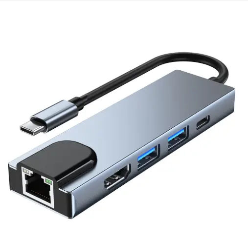 5 в 1 USB3.1 Type c USB концентратор док-станция 4K USB C с PD портами RJ45 для Lap top аксессуары для компьютера