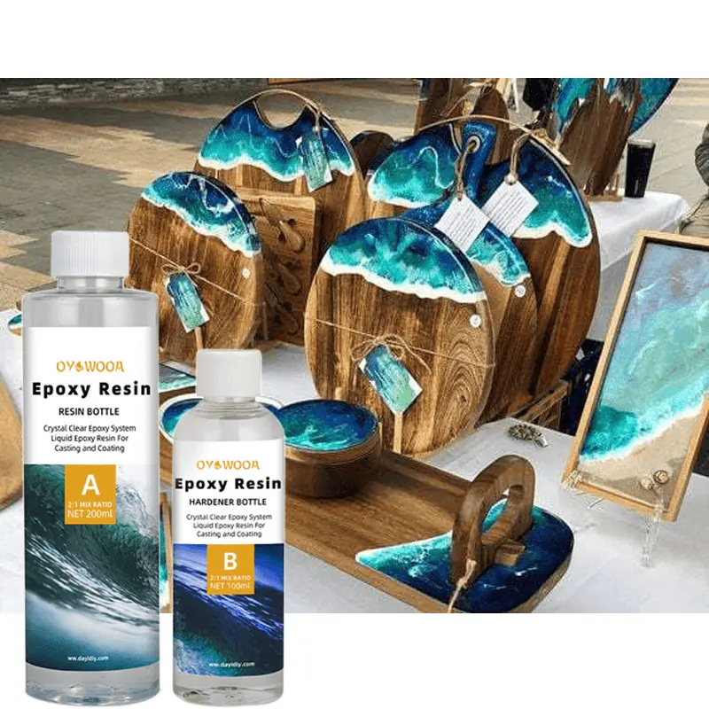 Chất lượng cao và độ cứng nhựa Epoxy cho đại dương Epoxy Thớt làm nhựa nghệ thuật sóng đổ nhựa Epoxy Kit complet