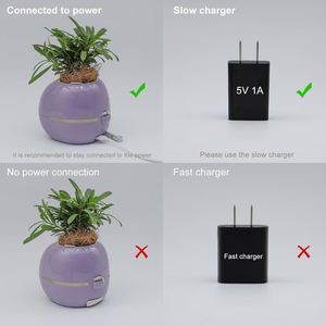 Smart Digital Sensor WiFi Enabled Modern Small Flower Pot with App Control for Home Use - Product Image 2