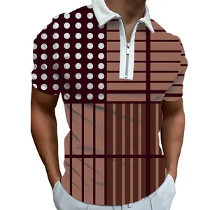 Wholesale 100% Polyester Design Customer Made Men's Polo Shirt Fashion Pattern Polo Shirt