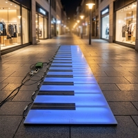 Lumières LED interactives DMX personnalisables pour piste de danse de boîte de nuit, clavier de piano, événements disco DJ, briques lumineuses en acier inoxydable