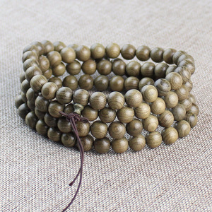 สร้อยข้อมือไม้ซีฉวน 108 เม็ด ขนาด 10-12 มม. ลูกปัดกลมสำหรับสวดมนต์แบบพุทธ เครื่องประดับสไตล์ชาติพันธุ์ - Product Image 1