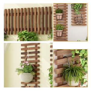 <span class=keywords><strong>Treillis</strong></span> en bois support mural pour <span class=keywords><strong>jardinière</strong></span> intérieur extérieur support Vertical décoration murale pour jardin Air plante Pots de fleurs jardinières - Product Image 5