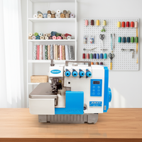 Machine à coudre surjeteuse industrielle domestique haute vitesse JUKKY pour matériaux légers ou de moyenne épaisseur (tête uniquement)