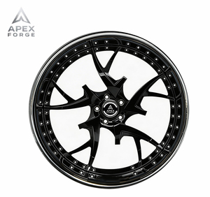Jantes forgées classiques personnalisées APEX FORGE 22 <span class=keywords><strong>24</strong></span> 28 26 pouces, jantes concaves chromées, jantes forgées Rucci 2 pièces à rayons multiples - Product Image 4