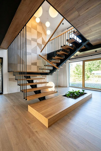 Escaliers Flottants Intérieurs en U Esthétiques et Raffinés : Pièces Exquises pour Villas et Appartements – Sublimez Votre Espace - Product Image 4
