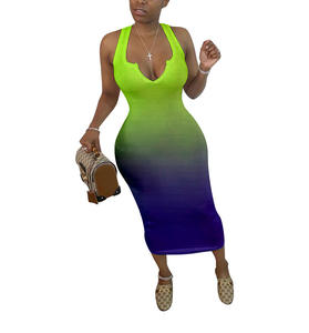 4xl प्लस आकार महिलाओं के कपड़े सेक्सी लंबे बॉडीकॉन ड्रेस गर्मियों के कपड़े v-गर्दन वसा महिलाओं को ओवरसाइज़ किया - Product Image 3