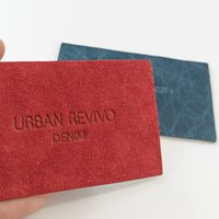 Étiquettes en papier kraft lavables, écologiques et recyclables, avec logo de marque personnalisé, gaufrage, fixation par points, impression en héliogravure pour sacs de vêtements