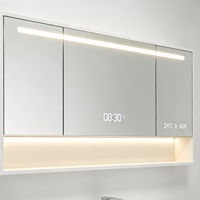 Miroir de salle de bain intelligent à LED avec cadre de forme personnalisée, miroir de vanité anti-buée à intensité variable en verre Shunhua pour la décoration murale de la maison moderne