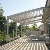 Pergola bioclimatique en aluminium avec brise-soleil électrique, imperméable, support de toit pour pavillon extérieur, jardin, balcon, vente en gros d'usine