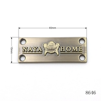 Herrajes para Bolsos con Baño de Oro Rosa, Logotipo Metálico Personalizado, Placa con Texto de Marca Grabado