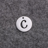 Pendentif nom alphabet de forme ronde, breloques lettre pendentif tuile Scrabble en or rose