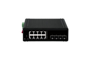 Switch Ethernet Industrial Administrado, 8 Puertos RJ45 de 1000Mbps, 4xSFP, Montaje en Riel DIN, Amplio Rango de Temperatura, Switch Gigabit de Capa 2 - Product Image 1