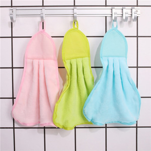 Microfiber Hand Towel Solid Color Rectangle Home Cleaning Cloth - Product Image 1