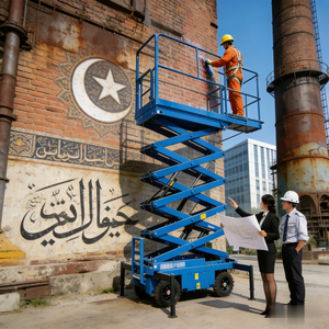 Price Negotiable 4-18m Manual Moving Mini One Man Lift Battery Hydraulic Electric Aerial Mobile Scissor Lift - Product Image 3