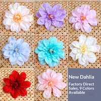 Großhandel Künstliche Seiden-Dahlie Pfingstrose Gloriosa Blütenköpfe Große Blüten Hochzeits-DIY-Dekorationen Blumenwand-Verzierungen