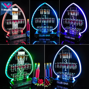 ที่มีสีสัน28ถ้วยจอบ LED ยิงแก้วแสดงผลสำหรับบาร์ไนท์คลับบริการวีไอพียิงอะคริลิยืนแสดงแก้ว - Product Image 3